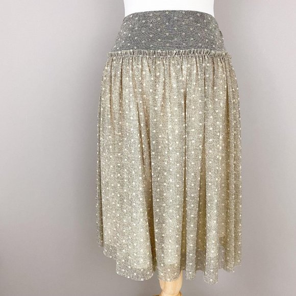 Alberto Makali Polka Dot Sheer A Line Skirt 8 - Picture 1 of 4